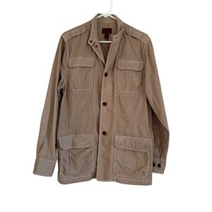 Born Khaki Military Field Outdoor Fisherman Granola Cotton Jacket Size Small